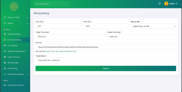 ai trade setting